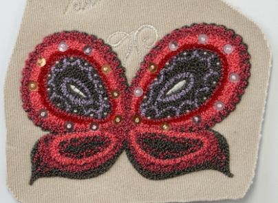 サガラ刺繍＆スパンコール刺繍MIX