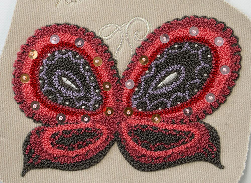サガラ刺繍＆スパンコール刺繍MIX
